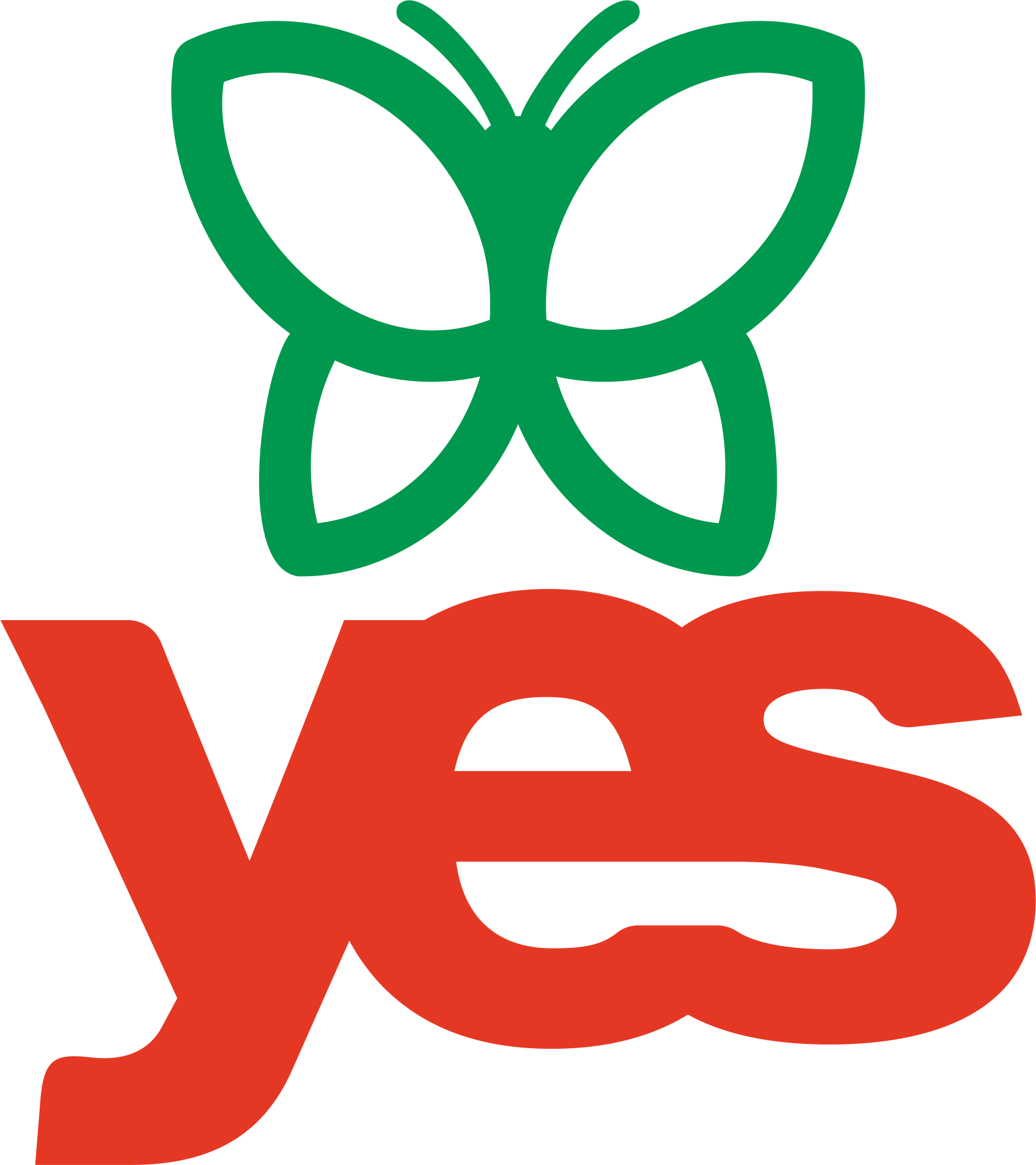 yes Logo übereinander